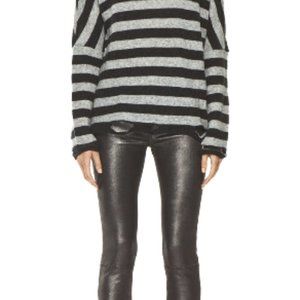 NWOT Rag & Bone Jean Leather Skinny in Anthracite Size 24